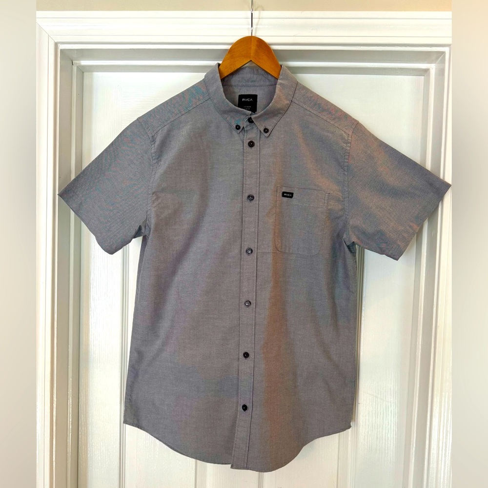 RVCA Young Men’s Short Sleeve Button Up Shirt